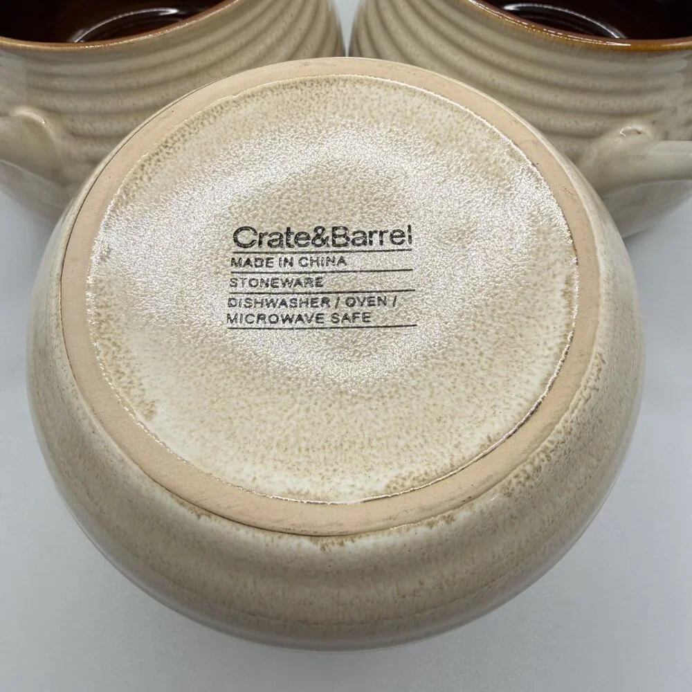 CRATE & BARREL Mini Stoneware Soup Chili Crocks